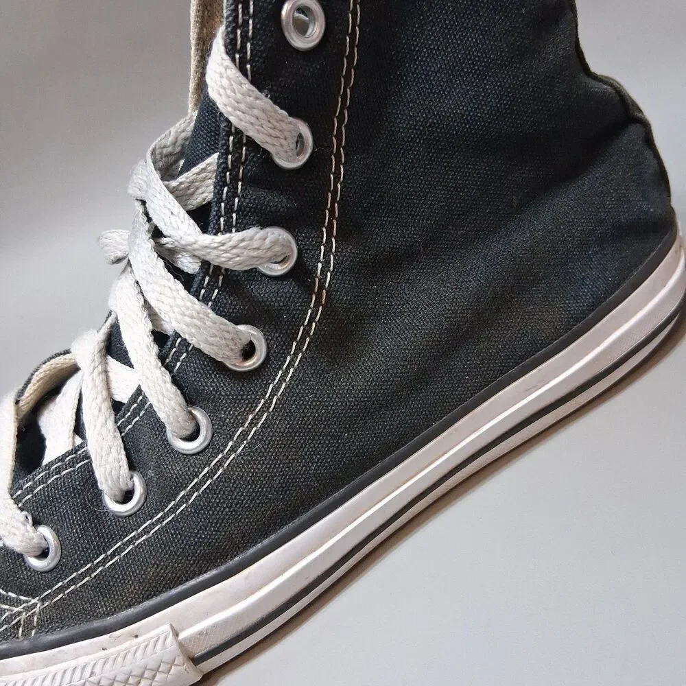 Converse Chuck Taylor All Star‎ High Top Black Canvas Shoes Youth 3 3J231
